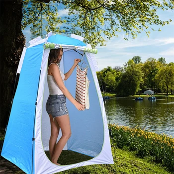 Prijenosni Tuš Na otvorenom kampiranje Wc Kiša UV-zaštita Od Sunca Sklonište za presvlačenje Šator Odvojiva Sklopivi Robusna Oprema za Plažu kampa