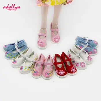 Pribor za lutke Adollya BJD Vezene cipele za Lutke Tradicionalne rukotvorine Klasicni Tkanina Cipele za lutke BJD Pogodan za 1/3 lutke