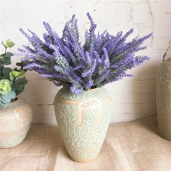 Romantični plava ljubičasta provence lavender ukrasne plastične umjetno cvijeće zrna vodene biljke za dom svadbeni nakit