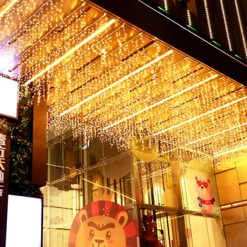 Božićna svjetla vanjska dekoracija 5 metara visi 0,4-0,6 m led zavjese сосулька gudačkih svjetla božićno vjenčanje college гирлянда svjetlo