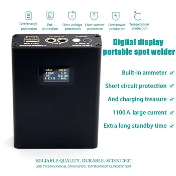 Mini Kit Spot za Zavarivanje Prijenosni Digitalni Zaslon Spot aparat za varenje Aparat za 0,2 mm Niklom Baterija 18650