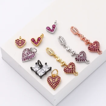 Privjesci u obliku srca za izradu nakita Slatka Dizajn ovjesa Šarm Nakit Privjesci za Ogrlice, Naušnica i Narukvica od bakra