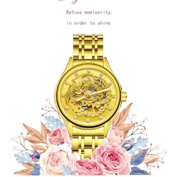 POBJEDNIK Luksuzni satovi Modni Automatski Mehanički sat-kostur Elegantan haljinu Relogio Feminino Ženski ručni sat
