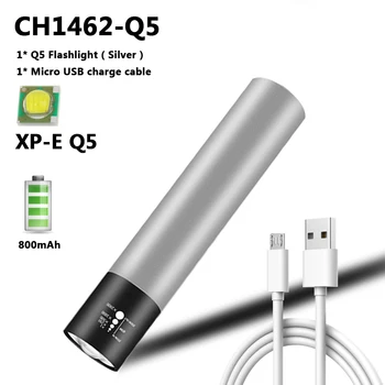 USB Punjiva LED Svjetiljka S ugrađenim led T6 1200mAh Litij Baterija Vodootporan Svjetiljka za kampiranje Scalable lampa za baklje