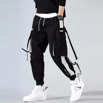 Muške Hlače-teretni 2021 Ulica odjeća Harajuku Modne odjeće za trčanje Japanski Korejski Moderan Beg Muške Hlače Hip-hop sweatpants