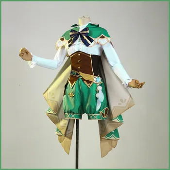 [Setup]Anime Genshin Impact Venti Igre Odijelo Prekrasna Zelena Uniforma S Plašt Šešir Cosplay Halloween Kostime Odjeću Za Žene G