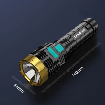 USB Punjiva Moćna LED Svjetiljka Taktička Lanterna Lanterna Lanterna High-Svjetla Svjetiljka za Kampiranje Ribolov COB Bočno Svjetlo Prijenosni