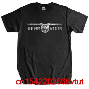 Muška pamučna t-shirt Ljetne majice RAMSTEIN Njemačka Metal grupa Nova majica Veće veličine Homme Crna majica izravna dostava