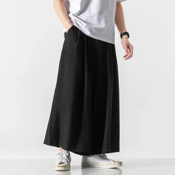 Wetailor Za muškarce Jogging široke hlače-kimono Muški print Harajuku Hlače Hip-hop ogroman Vanjski odjeća Korejski hlače Za muškarce ljetni harem