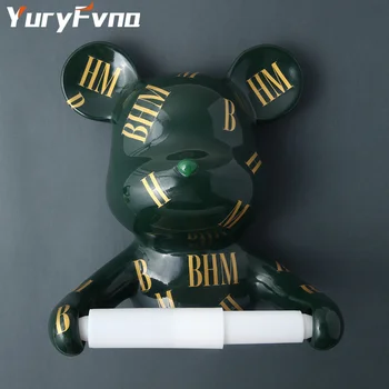 YuryFvna Kreativno Figurica Medvjeda Iz Tar. Roll Proizvodnja Cijevi Kuhinja Kupaonica Zid Perforirana Višenamjenski Držač Za salvete