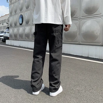 2021 Izravne ženske sportske hlače Bijele traperice Ljetnim korejski gospodo Slobodan traper hlače Ulica odjeća Muške Svakodnevne Muške hlače hlače