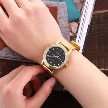 Brand VANVAR modni zlato čisti kvarc ženske metalni sat od nehrđajućeg čelika ReLogio ženske poklon sat 1887