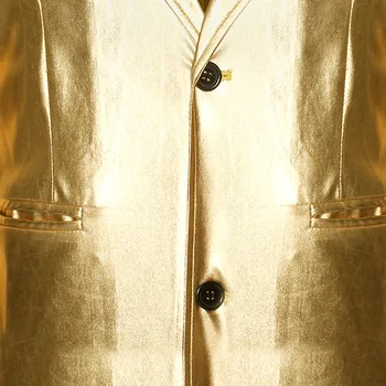 Muški Zlatni sjajan kostim od 2 dijela (Jakna+Hlače) 2021 Brand Однобортный s malih lapels Brončani odijelo Za muškarce Scenski kostim za prom Homme