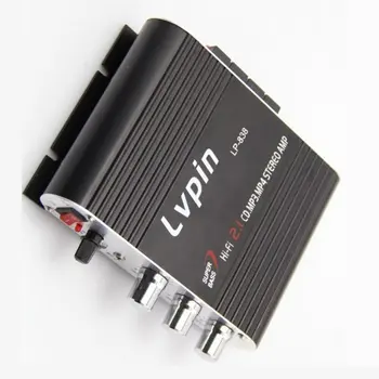 Lepy LP-838 Auto Pojačalo Hi-Fi 2.1 MP3 Radio Audio Stereo Pojačalo Басового Dinamika za Moto Kuće Bez Priključka za Napajanje
