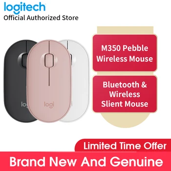 Originalni Logitech M350 Pebble Je S Bežičnim Mišem Hello Kitty Bluetooth Za Prijenosna Računala Ipad Slient Početna Uredski Mini Miš Macbook