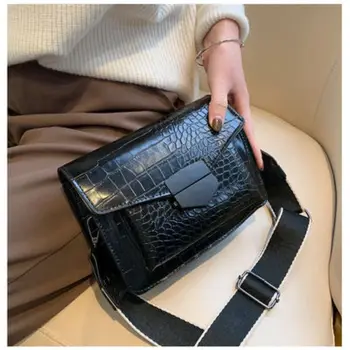 Novi stil mini torbu ženska moda mala torba jednostavan stil torba na rame klasicni širok remen, torba-instant messenger novčanik