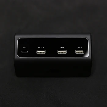 Auto Punjač 4-U-1 USB hub za Tesla Model3 Model Y Središnja Konzola USB razdjelnik ključ sa dva USB PD QC3.0