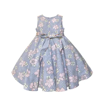 2021 Lagani cvjetni uzorak Ljetna haljina za djevojčice Pamučno haljinu bez rukava za djecu Haljina Princeze za djevojčice Casual odjeća za djevojčice od 2 do 8 godina