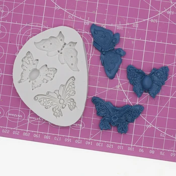 Leptir je Polimer Gline Oblik Dizajner DIY Keramika Keramički Alati Za Modeliranje uzoraka Epoksidna smola Lijevanje 3D zidni Panel Silikonska forma