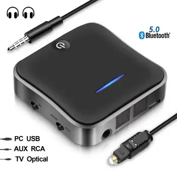 Bluetooth 5.0 Audio Predajnik Prijemnik CSR8675 Aptx HD Adapter Optički Toslink/3,5 mm AUX/SPDIF za Auto televizora s