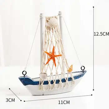 Morski Marine Kreativan Način Jedrilicu soba Dekor Figurice Minijature U mediteranskom stilu Brod Nakit za male brodove