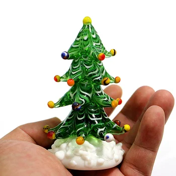 Božićno Staklena Drvce Figurice Kućni Stol Ukras Obrt Ukras Minijaturne Božićne Dječji Rođendan Darove Za djecu