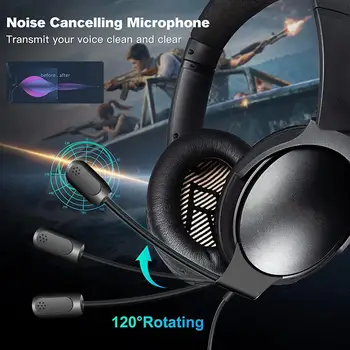Žičano Odvojiva Gaming Slušalice Kabel Za QC35/QC35 II Univerzalni Mikrofon Strijela Mikrofon Kabel Pribor Za Laptop PS4 PS5