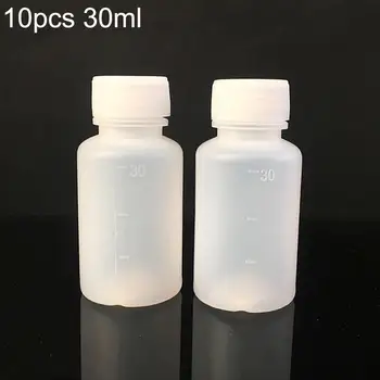 10шт 30 ml Bistra Skala za Višekratnu Upotrebu Hermetičke Kemijska Boce Tekući Bočice Kontejner