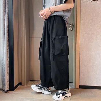 Svakodnevne Muške hlače svojim gležnjeva Modni slobodan monokromatski za odmor u safari stilu Harajuku High street Smart strma ulica odjeća S-3XL Džepove