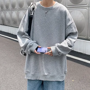 2021 Jesen Muške Svakodnevne hoodies Harajuku Monotono majica sa kapuljačom velike veličine Vanjska odjeća Unisex Par Osnovni pulover