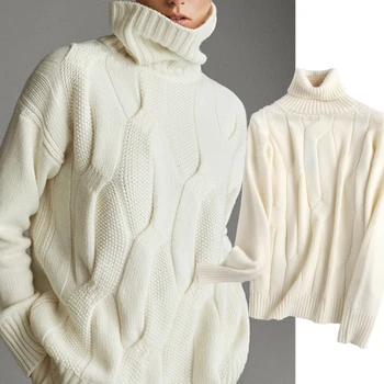 Ženski veste 2021 Novu jesensko - zimski džemper Ženska moda Klasicni Izvučenim slobodan pulover s visokim воротом Ženski pulover Top