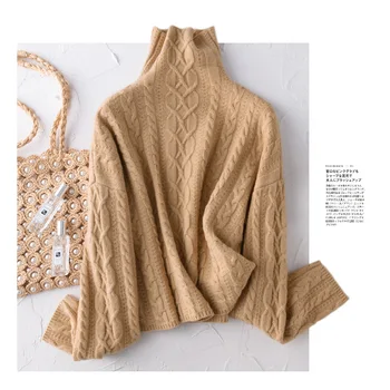 Шучан vuneni džemper Za žene Zima Jesen водолазка u engleskom stilu Slobodna ženska odjeća 2021 Korejski modni pulover