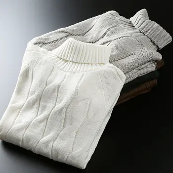 Jesensko-zimskom muški džemper, Pulover Pletenje u korejskom stilu High street Universal водолазка Topla gusta sadnja Mladih s dugim rukavima
