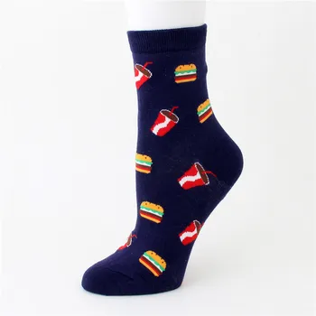 2021 Slatka čarape Kawaii ＷOmen Jesen Zima Харадзюку Voće Mlijeko Burger Hrane, Pamuk, Zabavne Čarape Haljina Pamučne Čarape