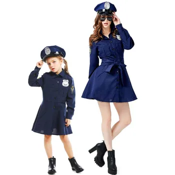 Odrasli Djeca Policajac Policajac Cosplay Plesni Kostim Skup za djecu Halloween Party Žene-policajci Maske odijelo za djecu Pokloni