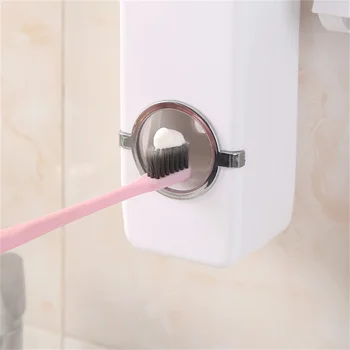 Set pribora za kupaonice Držač četkica za zube Automatski ekstruder za pastu za zube s пылезащитным držač za četkice za zube lijeni skup alata