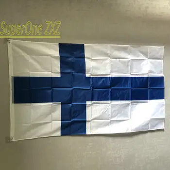 ZXZ Besplatna dostava Zastava Finske 90x150 cm plavi križ Суомен тасавальта суоми fi fin zastava Finske Banner