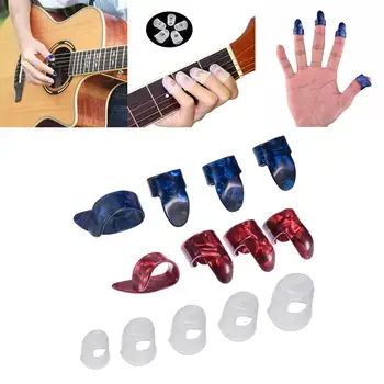 Set Pribora Za Gitaru Od 13 Predmeta, Uključujući I 8 Komada Za Ruke, Za Palac, 5 Komada Za Zaštitu Prstiju Gitare