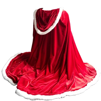 Žene Dama Djed Mraz I Božić Božić Halloween Cosplay Odijelo Za Zurke Kaput Zimski Pink Crveni Plašt