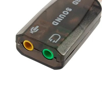 Vanjski adapter zvučne kartice USB Audio 5.1 3D virtualni USB, 3,5 mm, mikrofon Zvučnik Sučelje za slušalice Za Laptop Adapter za PC